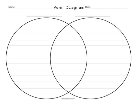 Free Printable Venn Diagram With Lines