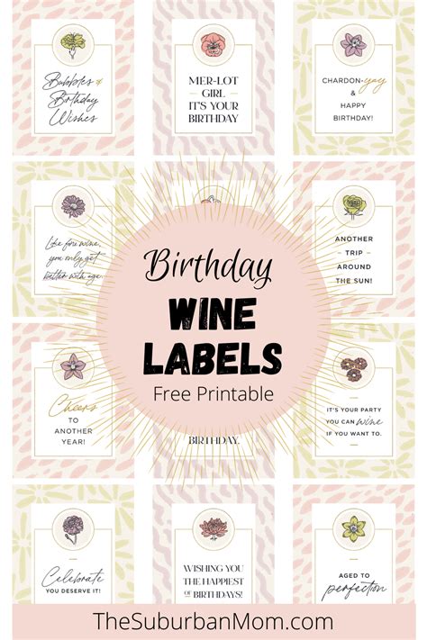 Free Printable Wine Labels For Birthday
