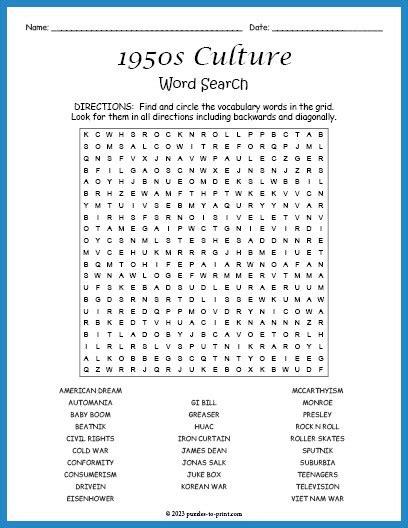 Free Printable Word Puzzle