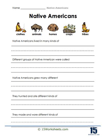Free Printable Worksheet For Middle School On Native Americans