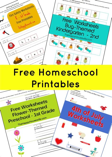 Free Printable Worksheets For Homeschooling