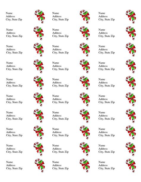 Free Printable Xmas Address Labels