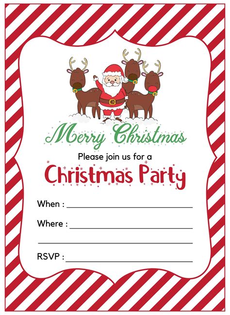 Free Printable Xmas Party Invitations
