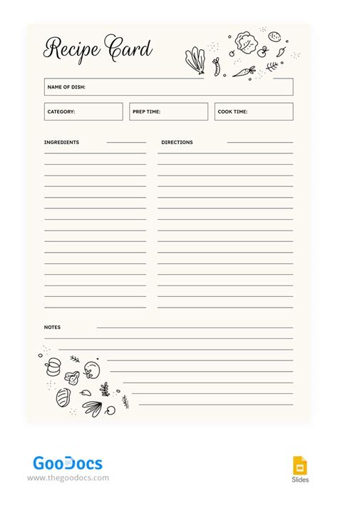 Free Recipe Templates