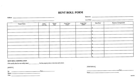 Free Rent Roll Template