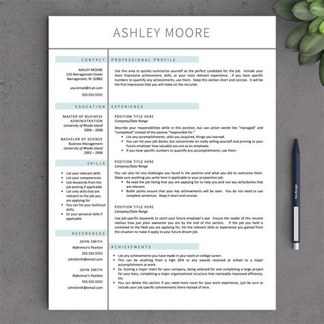 Free Resume Templates For Mac