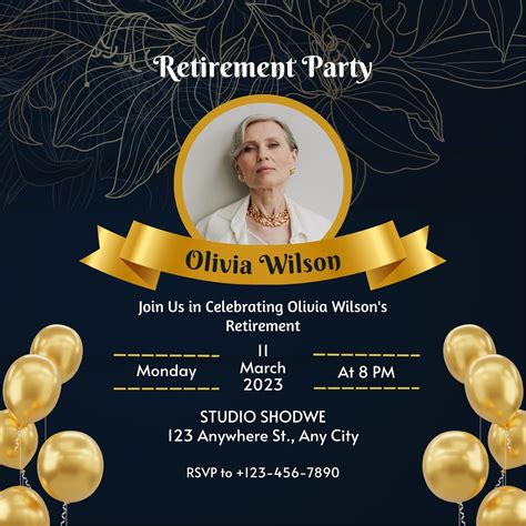 Free Retirement Party Invitation Template