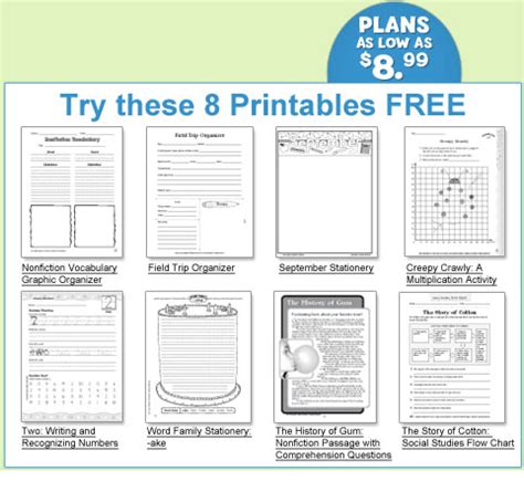 Free Scholastic Printables