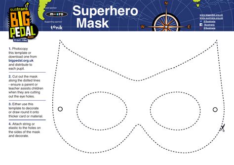 Free Superhero Mask Template