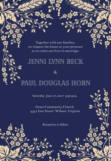 Free Templates Wedding Invitations