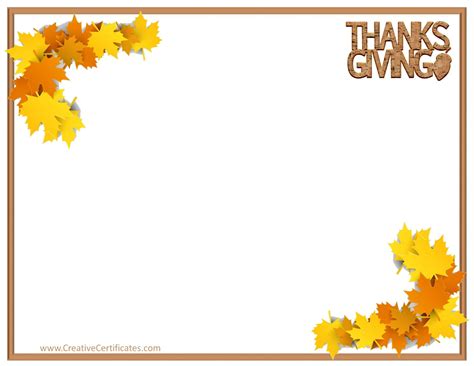 Free Thanksgiving Templates
