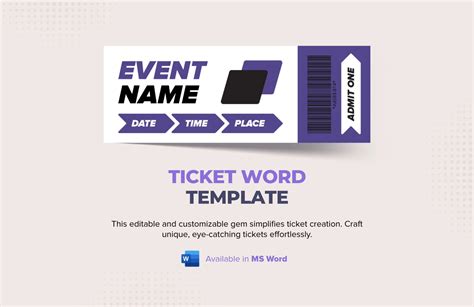 Free Ticket Template Word