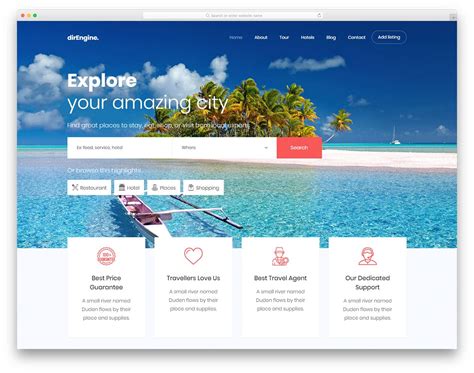 Free Travel Agency Website Templates