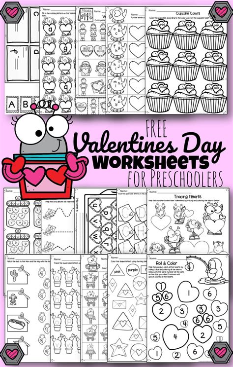 Free Valentine Worksheets And Printables