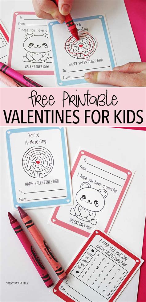 Free Valentines Printables For Kids
