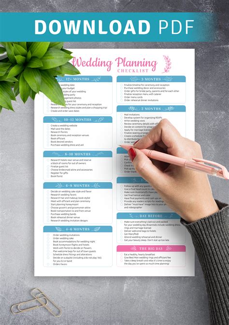 Free Wedding Planner Template