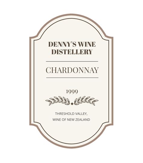 Free Wine Label Template