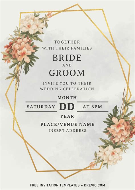 Free Word Templates For Wedding Invitations