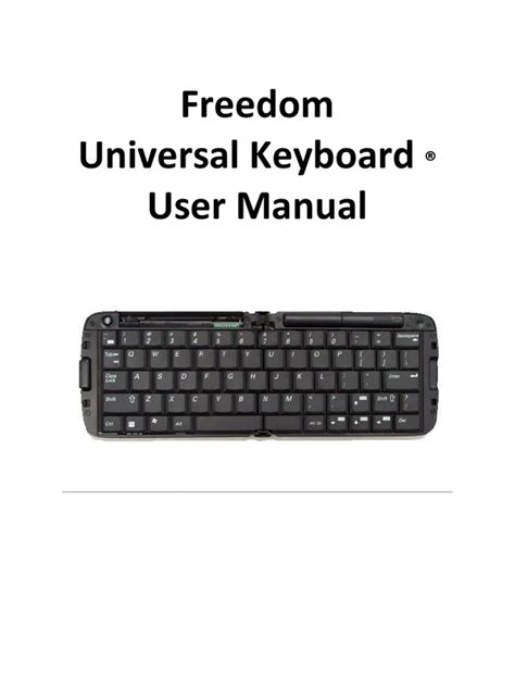 Freedom Universal Keyboard G912 Manual