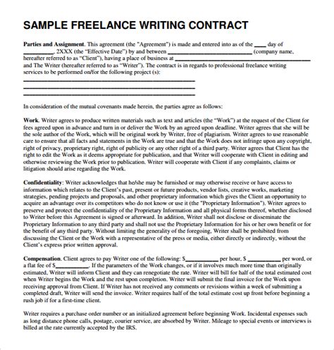 Freelance Writer Proposal Template