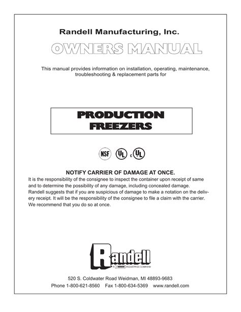 Freezer Wiring Diagram Randell 1020