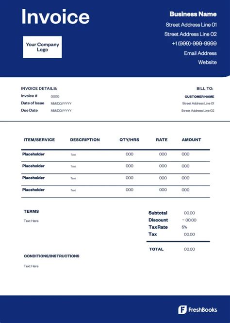 Freshbooks Invoice Template