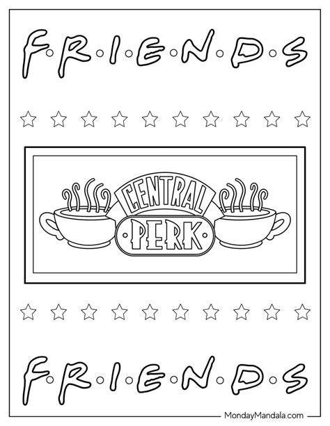Friends Tv Show Coloring Pages Printable