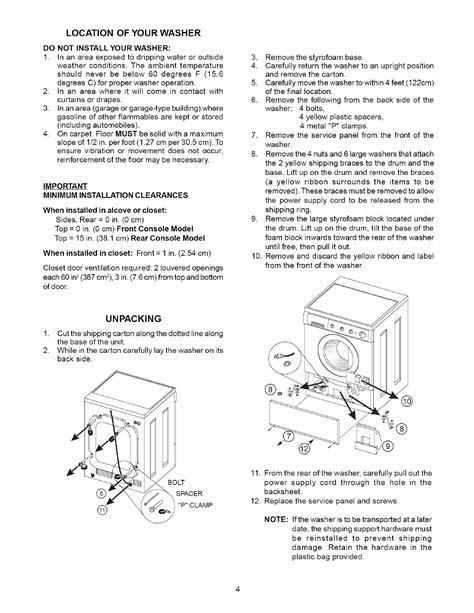 Frigidaire Gallery Series Washer Manual