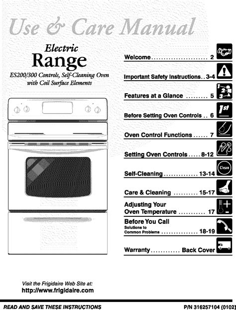 Frigidaire Self Cleaning Oven Manual