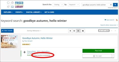 Frisco Library Catalog