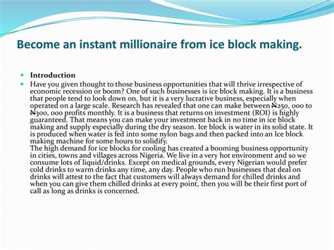 From Frozen Blocks to Lucrative Profits: A Comprehensive Ice Business Plan