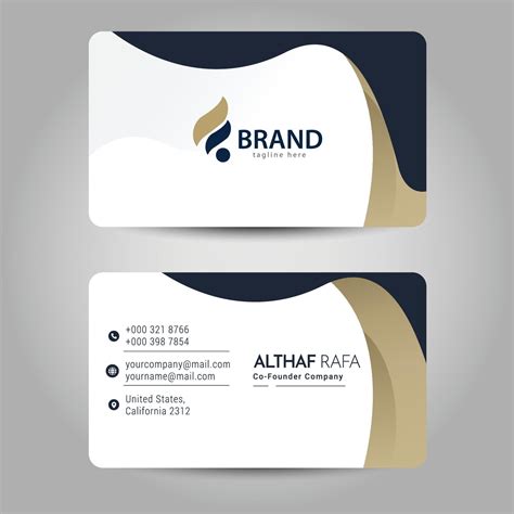 Front And Back Business Card Template