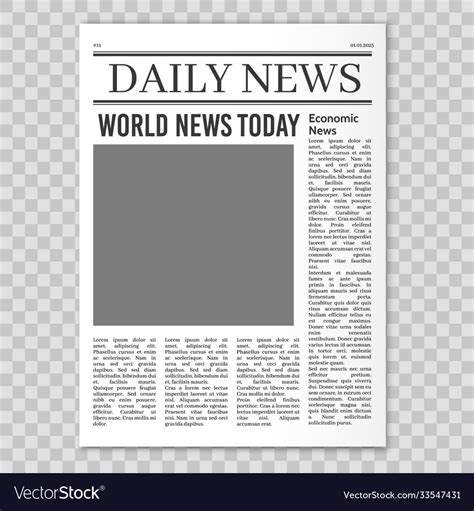 Front Page News Article Template