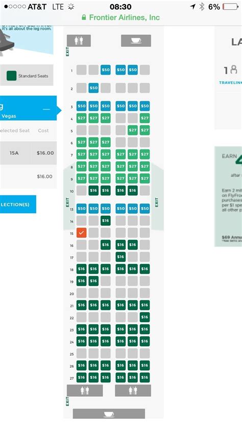 Frontier F9 Seating Chart Seat Map