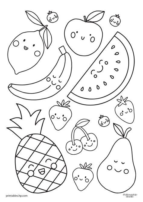 Fruits Coloring Sheets Free Printable