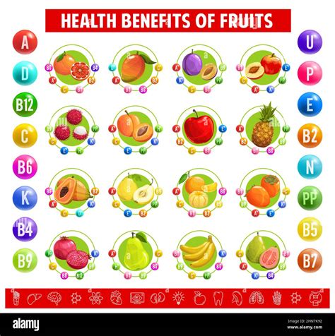 Fruits Vitamin Chart