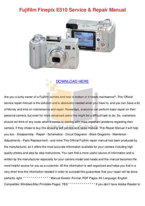 Fuji Finepix E900 Service Repair Manual Pdf