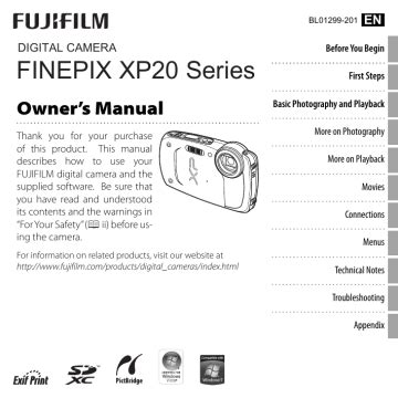 Fujifilm Finepix Xp20 Owners Manual