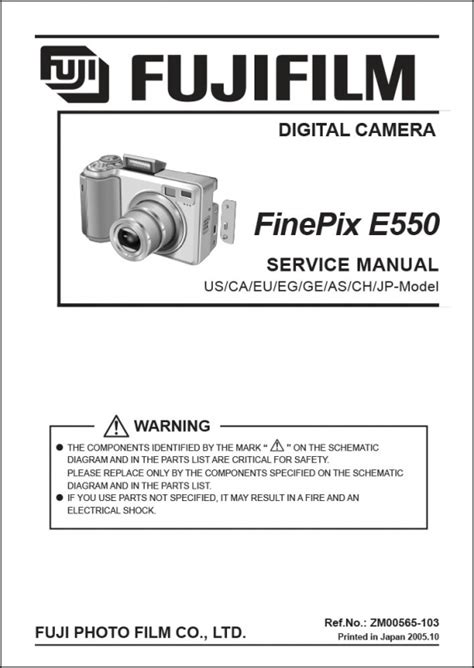 Fujifilm Fuji Finepix Z33wp Service Manual Repair Guide