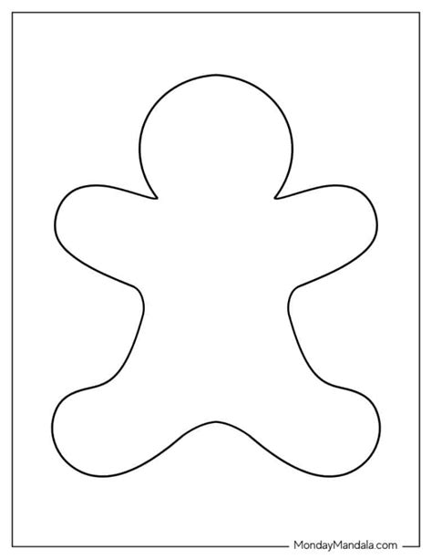 Full Page Gingerbread Man Template