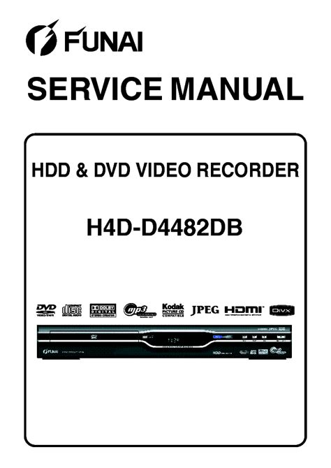 Funai H4d D4482db Hdd Dvd Video Recorder Service Manual