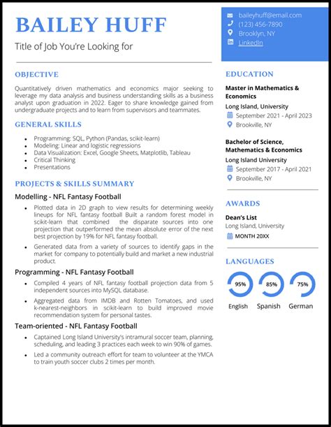 Functional Resume Template Google Docs