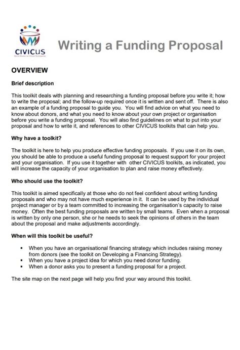 Fund Raising Proposal Template