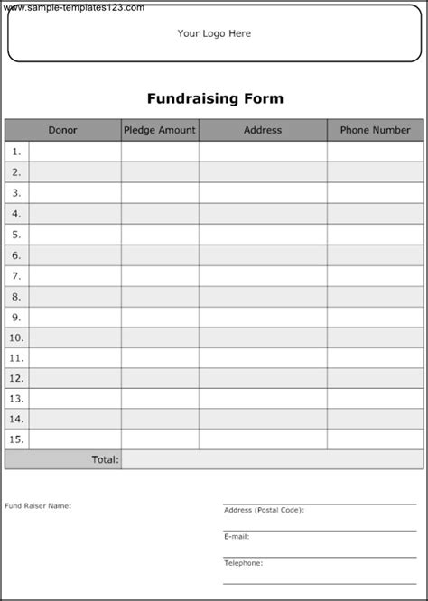 Fundraising Document Template