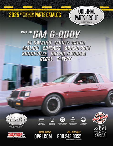 G Body Parts Catalog Free