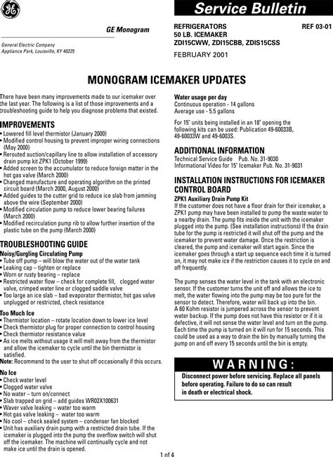 GE Monogram Ice Maker Manual: Your Comprehensive Guide to Refreshing Enjoyment