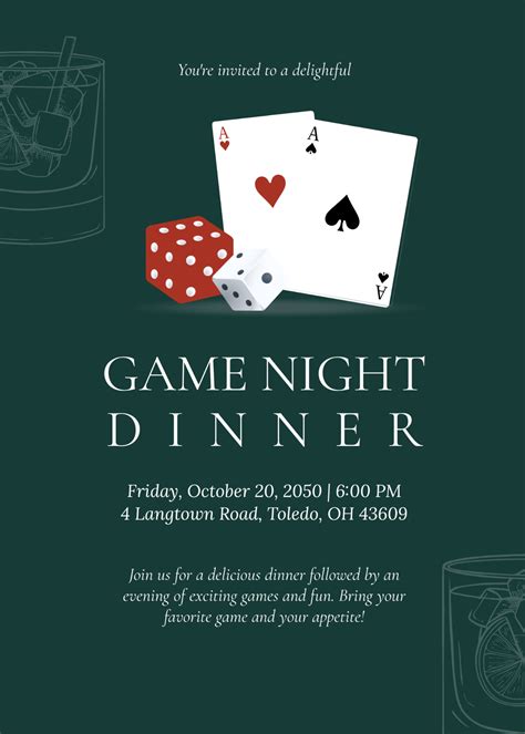 Game Night Invitation Template Free