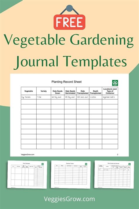 Gardening Journal Template