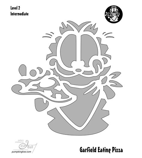 Garfield Pumpkin Template