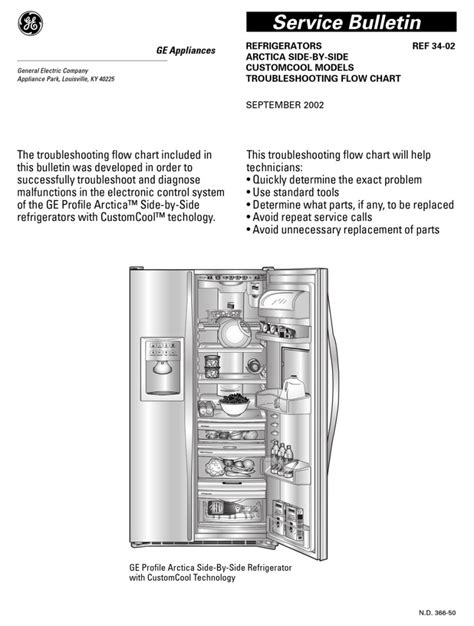 Ge Profile Arctica Side By Side Refrigerator Manual